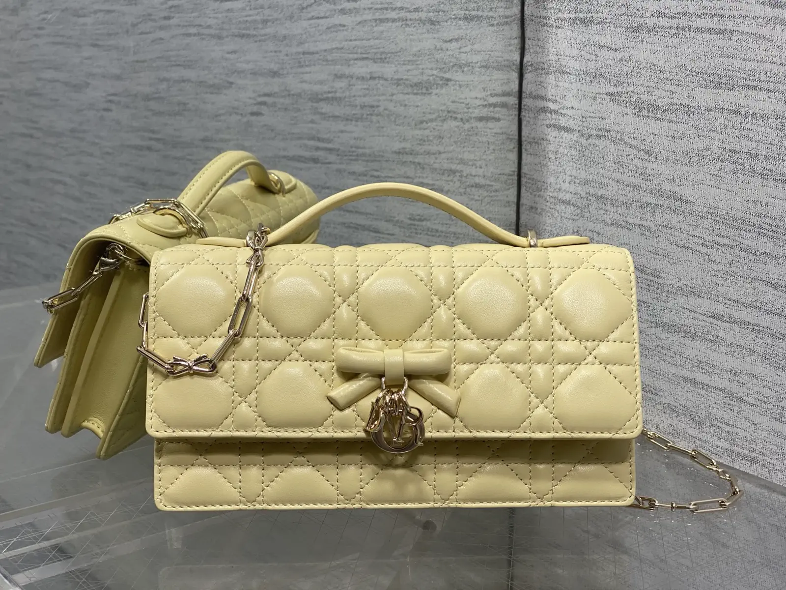 Dior Quilted Bow Charm Top Handle Bag image 1
