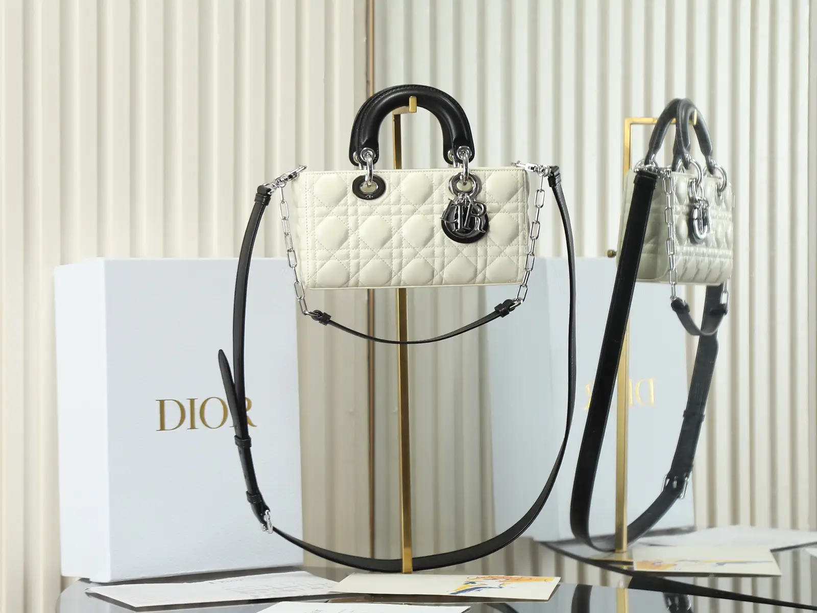 Dior D-Joy Quilted Top Handle Bag image 1