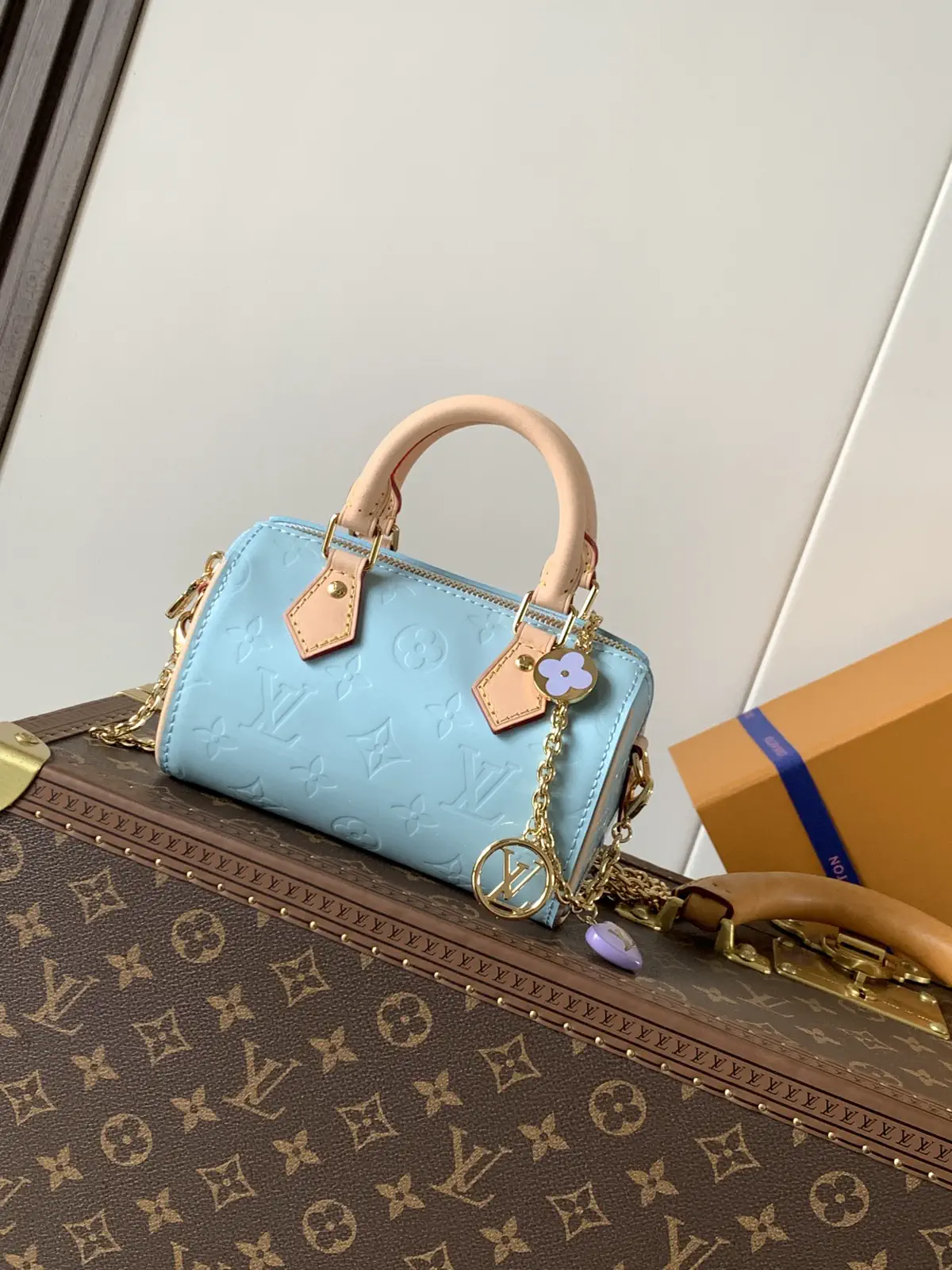 Louis Vuitton Light Blue Monogram Nano Speedy Bag image 1