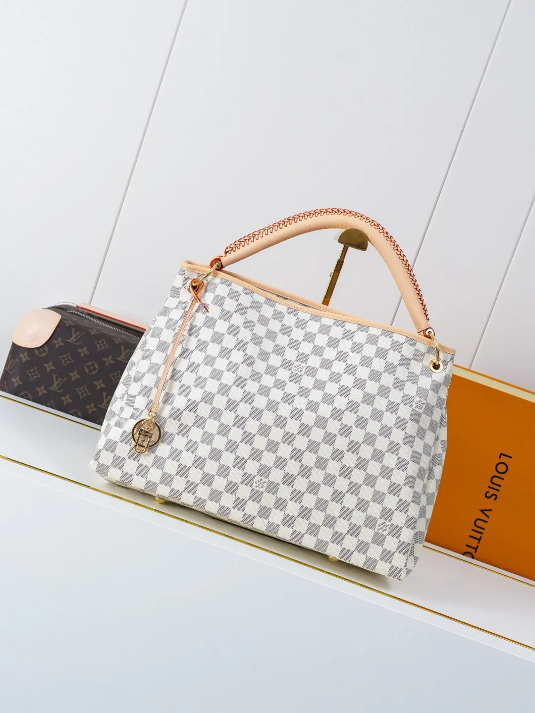 Louis Vuitton Damier Azur Canvas Top Handle Bag image 1
