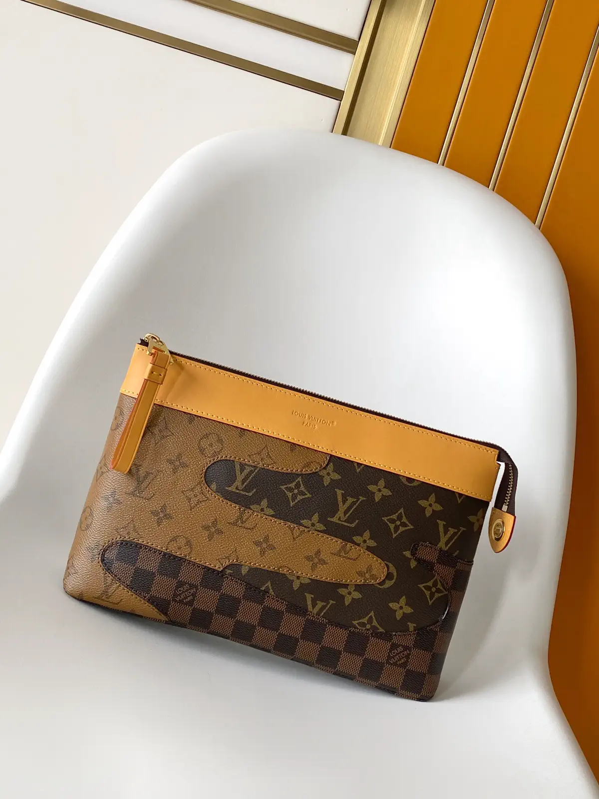 Louis Vuitton Monogram and Checkerboard Clutch image 1