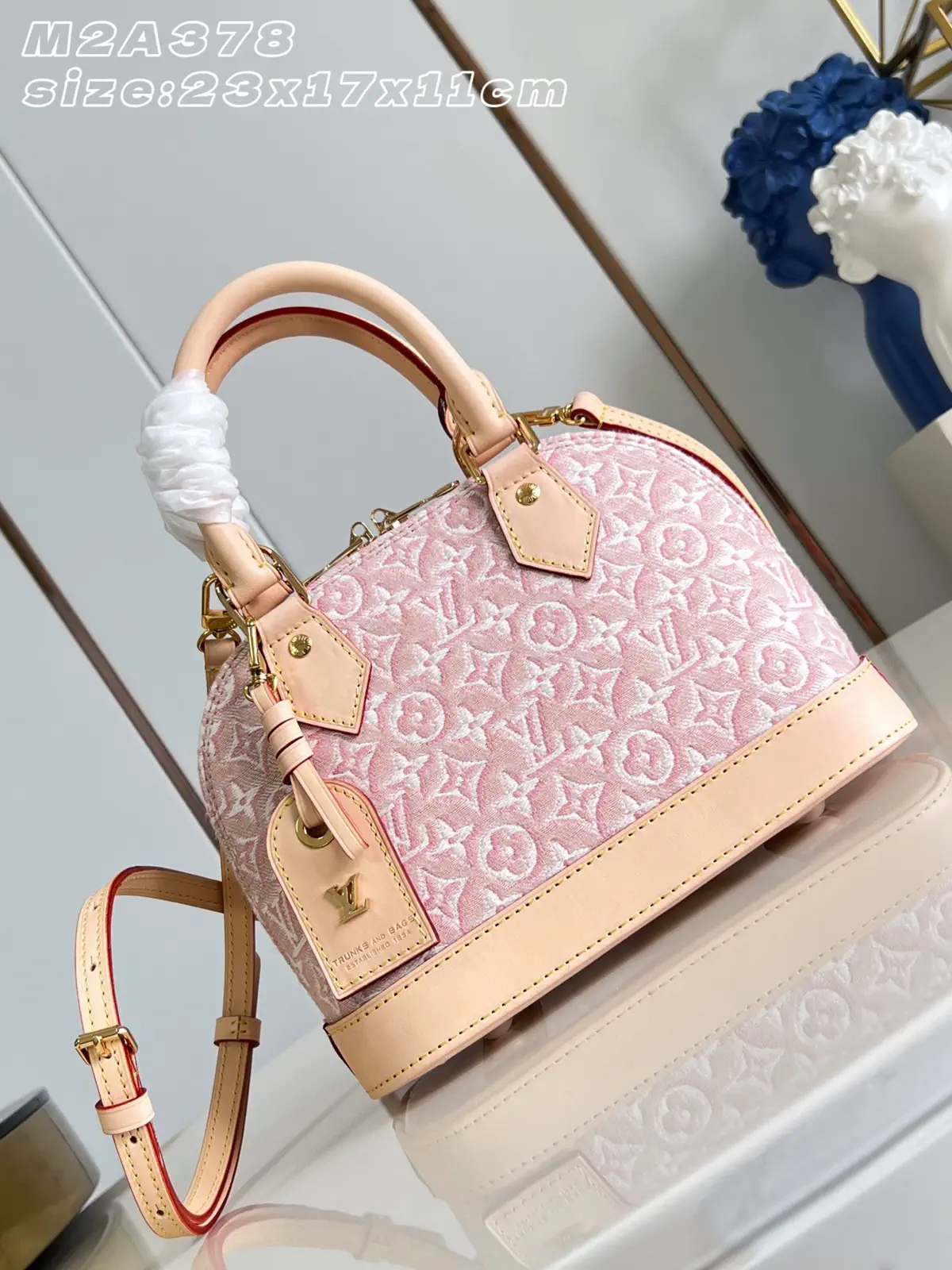 Louis Vuitton Pink Monogram Alma BB Top Handle Bag image 1