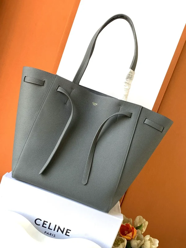 CELINE Gray Leather Tote Bag image 1