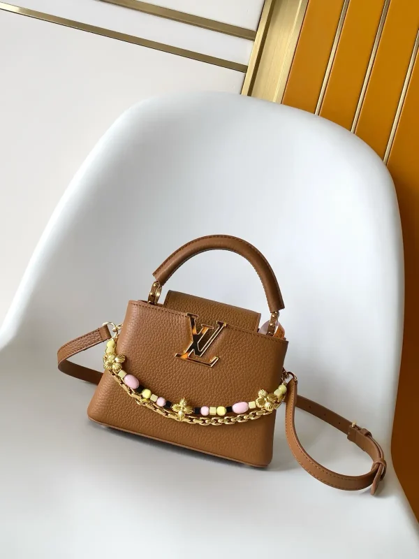 Louis Vuitton Capucines East West Mini Top Handle Bag with Decorative Chain image 1