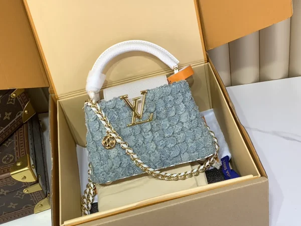 Louis Vuitton Capucines Mini Denim Top Handle Bag image 1