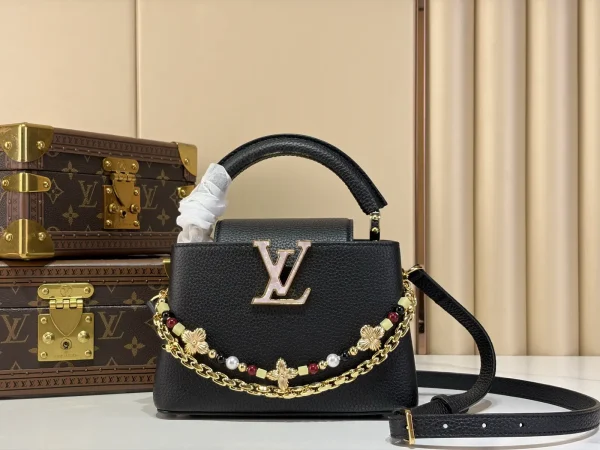 Louis Vuitton Capucines Mini Top Handle Bag with Decorative Chains image 1