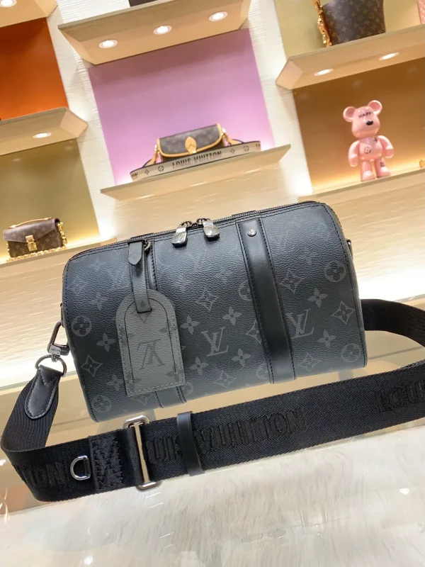 Louis Vuitton Monogram Eclipse Keepall Duffle Bag image 1