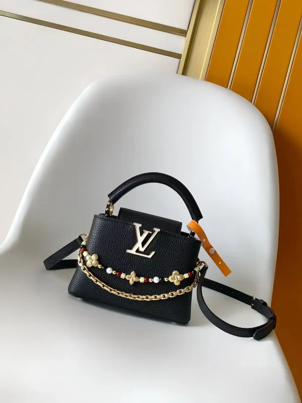 Louis Vuitton Capucines East West Mini Top Handle Bag with Decorative Chains image 1