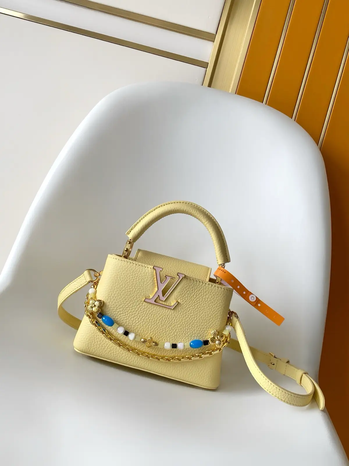 Louis Vuitton Capucines East West Mini Handbag with Decorative Chains image 1