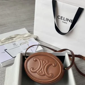 CELINE Oval Crossbody Bag with Triomphe Logo image 1