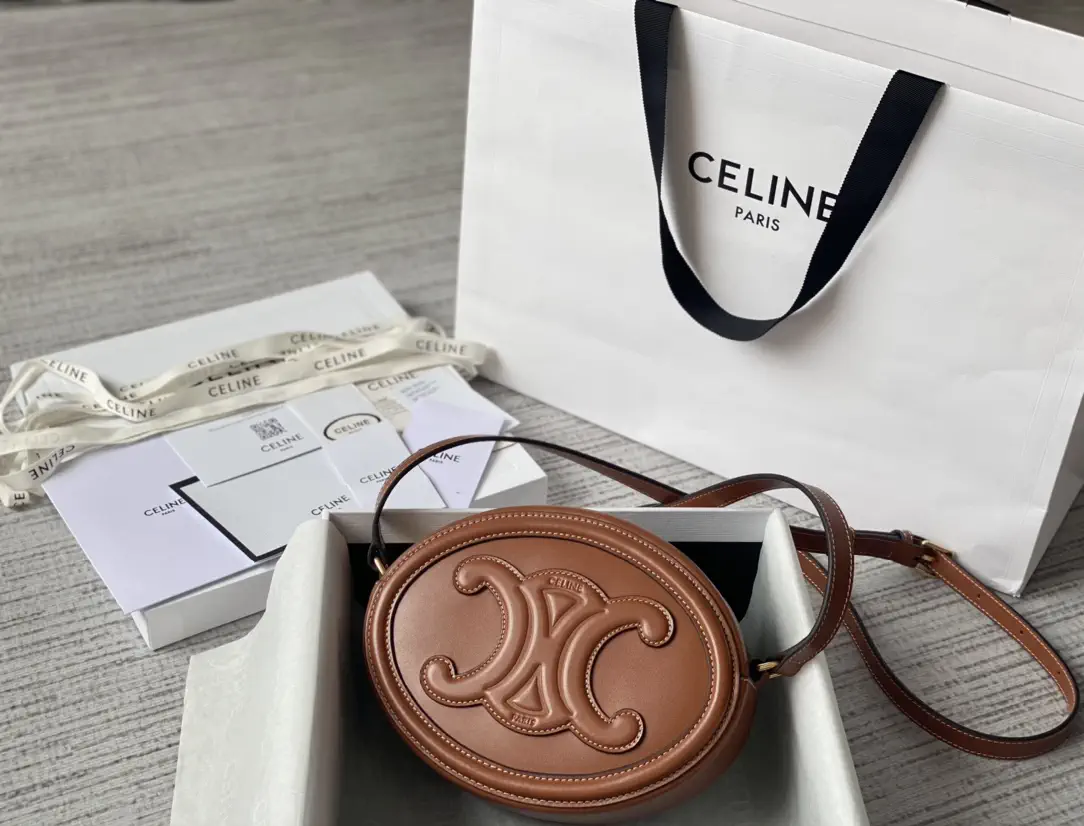 CELINE Oval Crossbody Bag with Triomphe Logo image 1