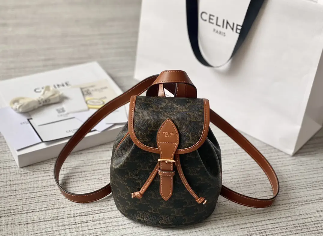 CELINE Triomphe Canvas Print Mini Backpack image 1