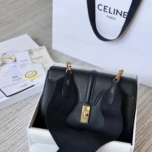 CELINE Black Leather Teen 16 Shoulder Bag image 1