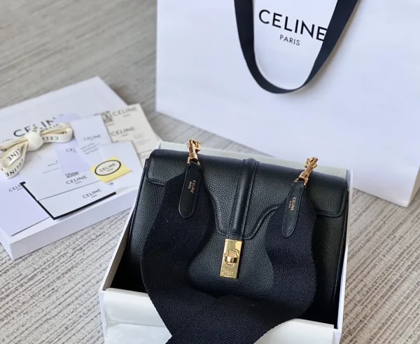CELINE Black Leather Teen 16 Shoulder Bag image 1