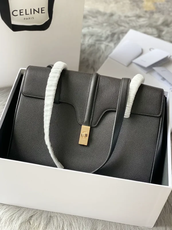 CELINE Black Soft 16 Top Handle Bag image 1