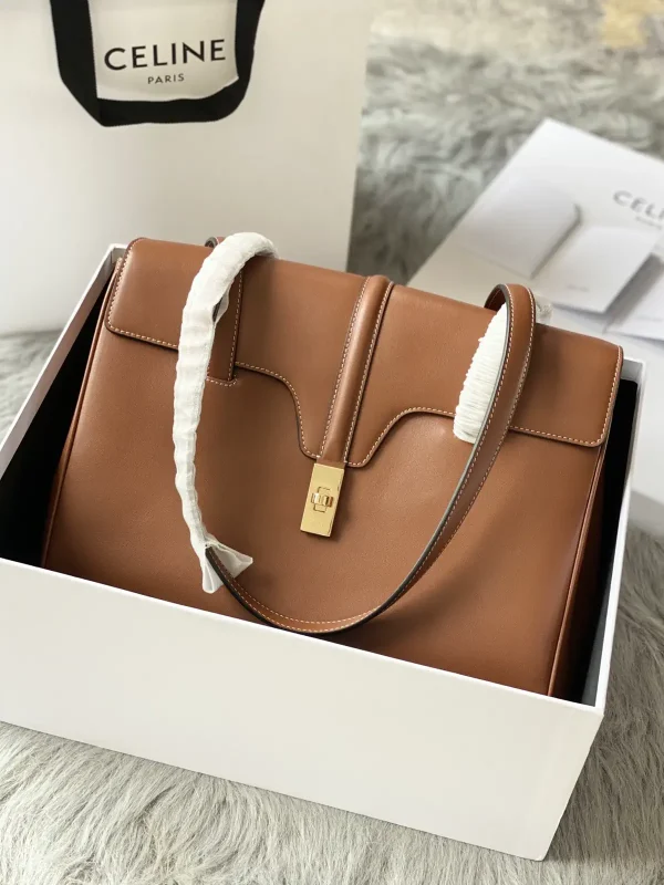 CELINE Tan Top Handle Bag image 1