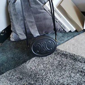 CELINE Oval Crossbody Bag with Embossed Logo image 1
