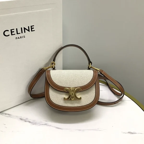 CELINE Mini Besace Saddle Bag with Top Handle image 1