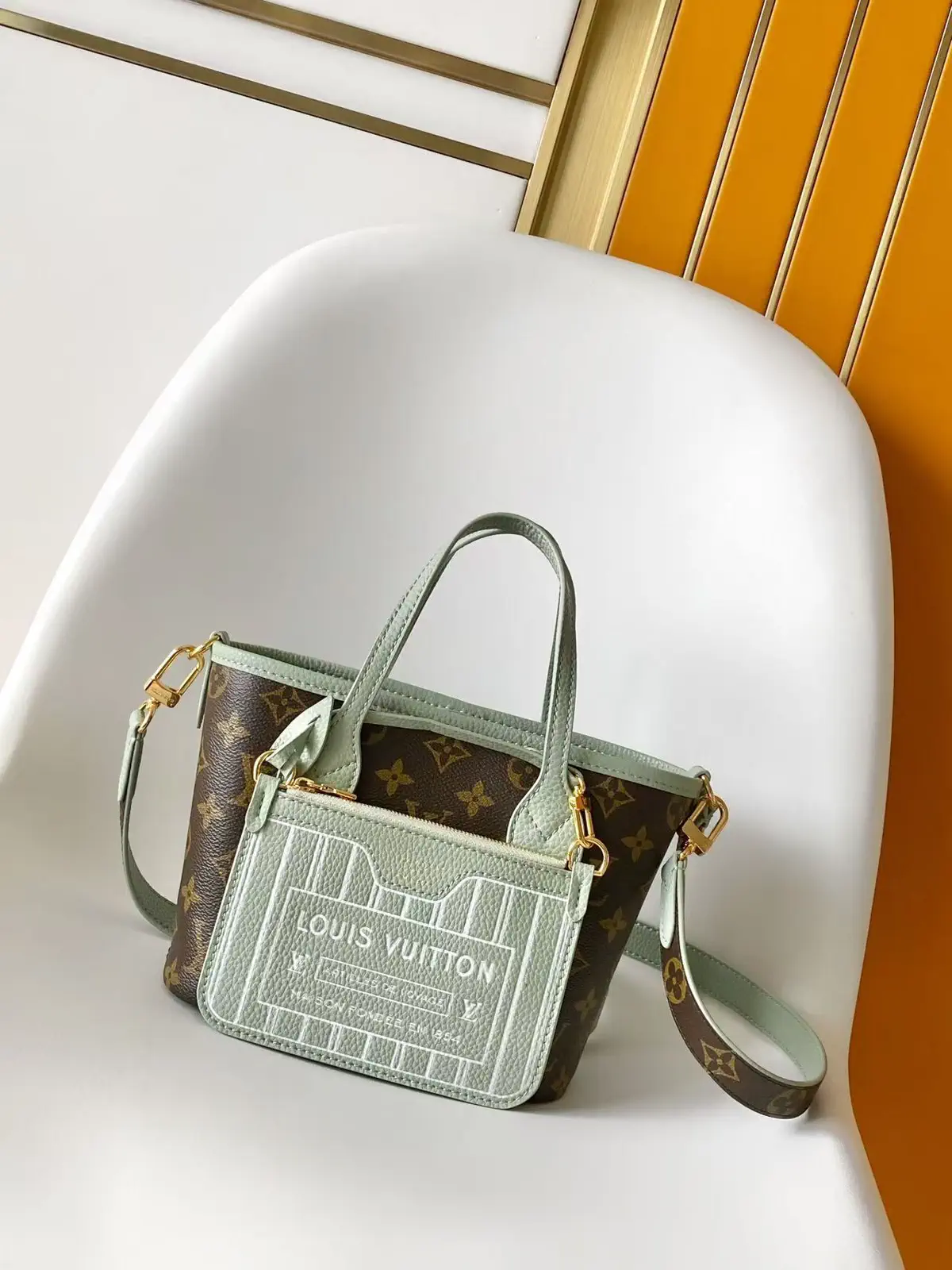 Louis Vuitton Neverfull Bandoulière Inside Out BB Tote Bag image 1