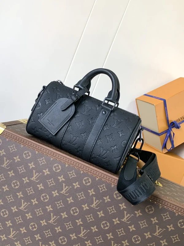 Louis Vuitton Black Taurillon Monogram Mini Keepall Bag image 1
