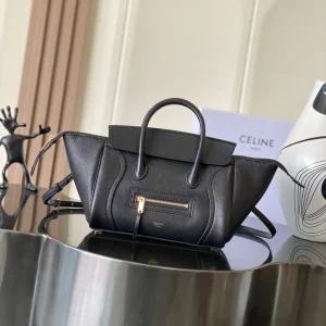 CELINE Black Leather Top Handle Bag image 1