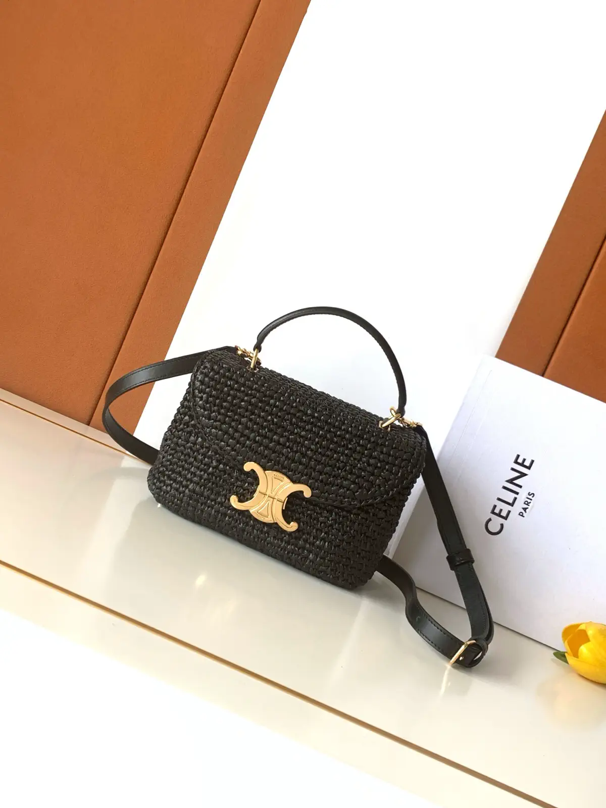 CELINE Teen Nino Woven Top Handle Bag image 1
