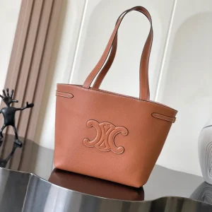 CELINE Cabas Anaïs Small Grained Leather Tote Bag image 1