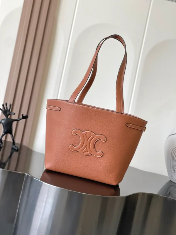 CELINE Cabas Anaïs Small Grained Leather Tote Bag image 1