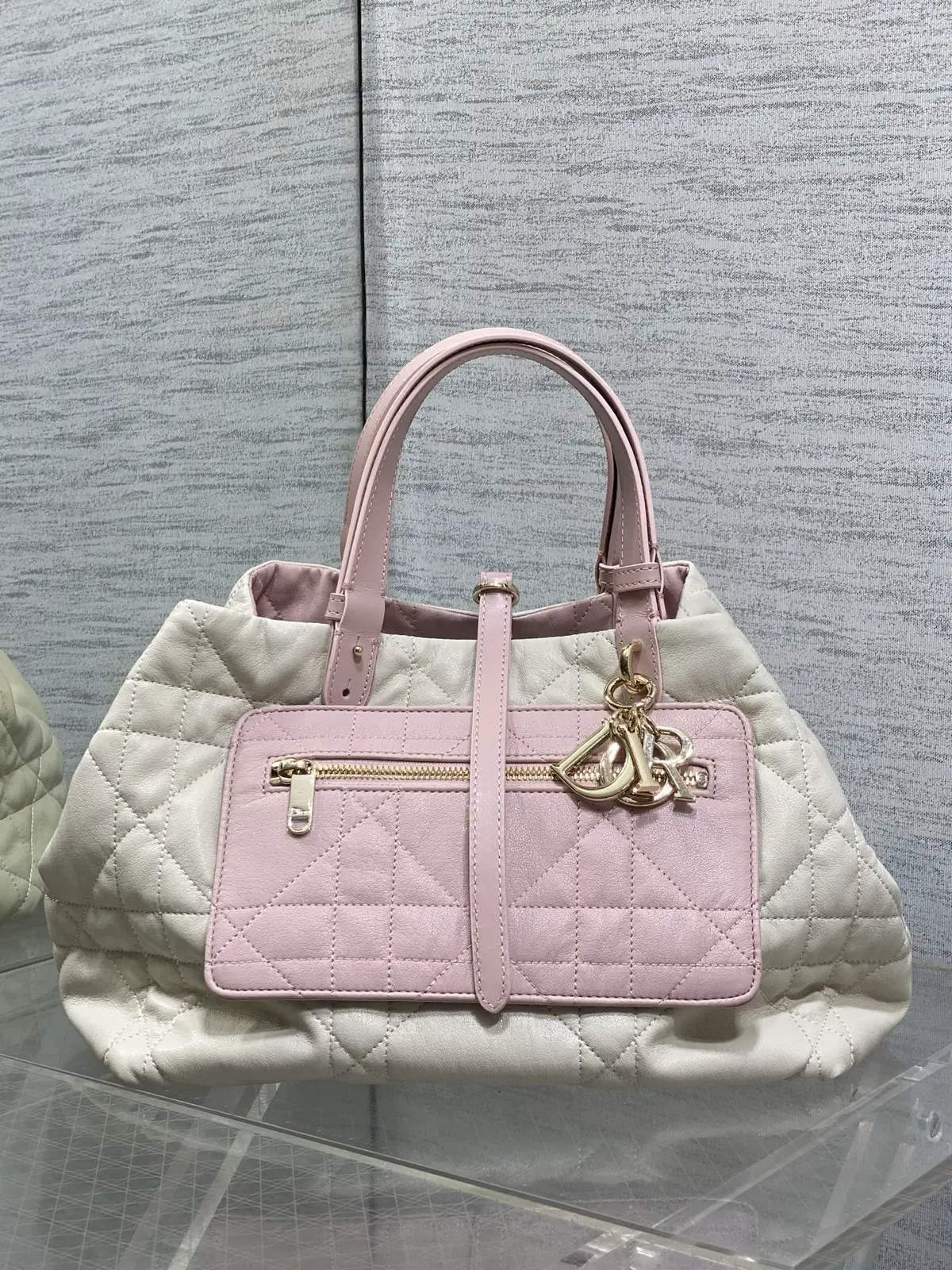 Dior Quilted Reversible Top Handle Bag image 1