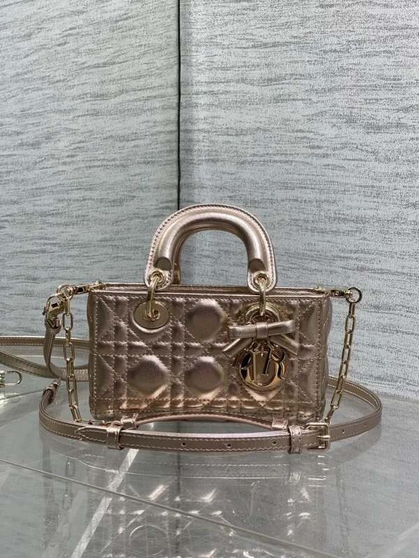 Dior Metallic Quilted D-Joy Top Handle Bag image 1