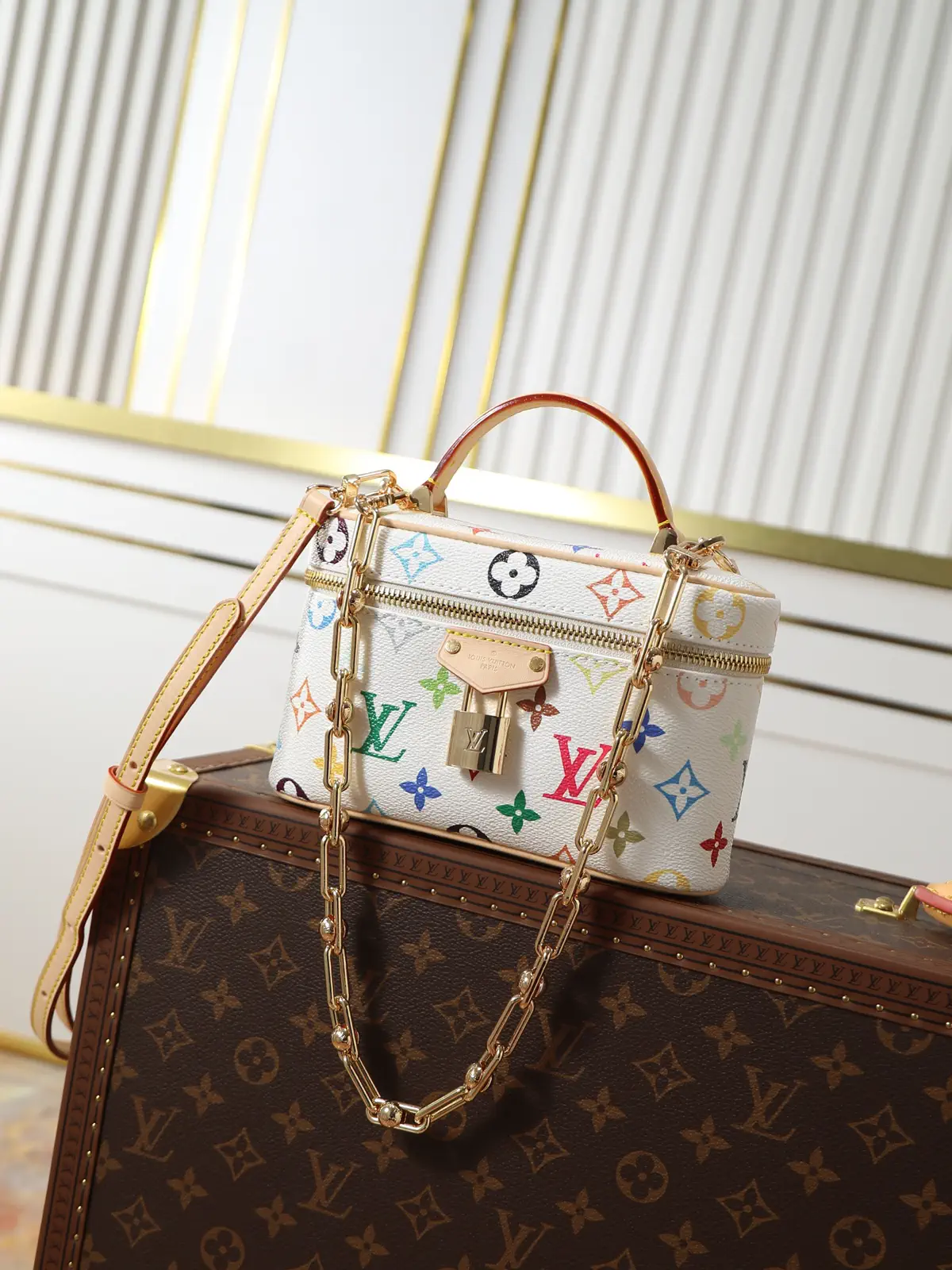 Louis Vuitton Multicolor Monogram Vanity Chain Pouch image 1