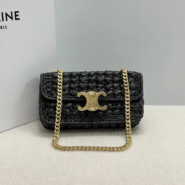 CELINE Triomphe Woven Chain Shoulder Bag image 1
