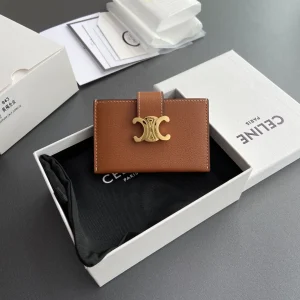 CELINE Triomphe Accordeon Leather Card Holder image 1