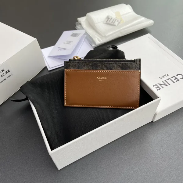 CELINE Triomphe Print Zip Card Holder image 1