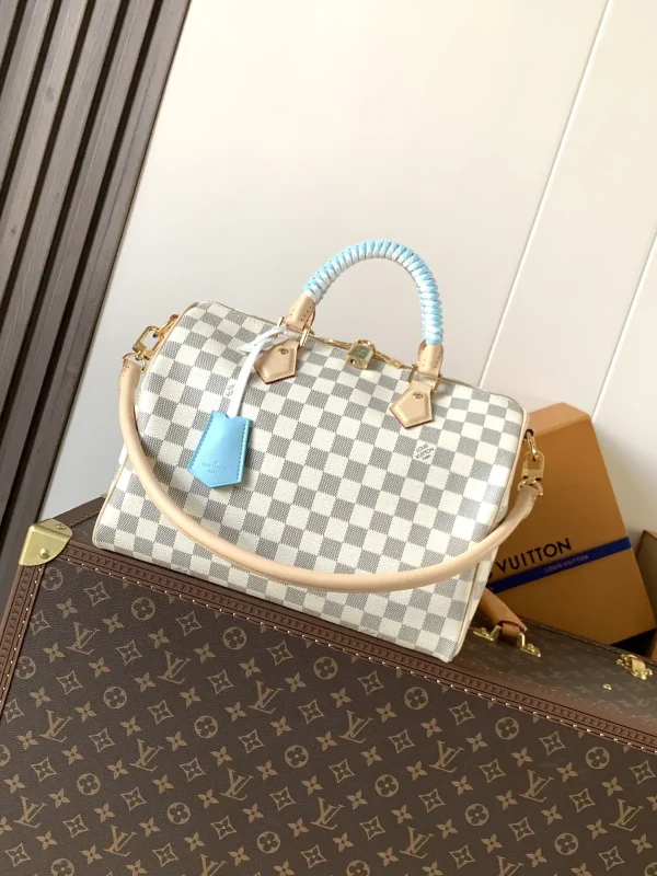 Louis Vuitton Speedy Bandoulière 30 Damier Azur Top Handle Bag image 1
