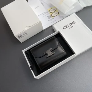 CELINE Triomphe Shiny Calfskin Wallet image 1