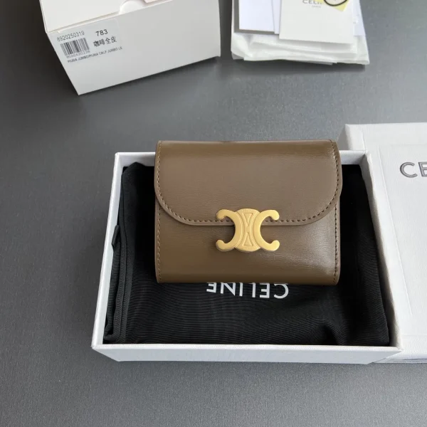 CELINE Triomphe Shiny Calfskin Wallet image 1