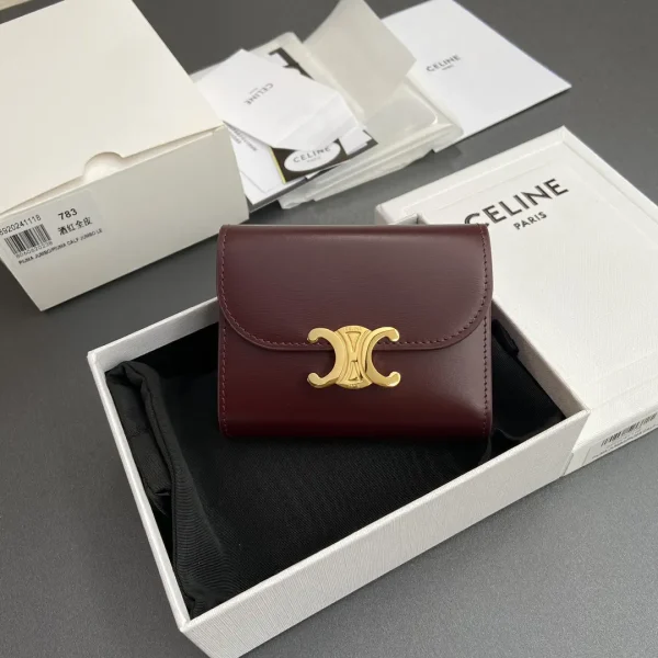 CELINE Triomphe Shiny Calfskin Wallet image 1