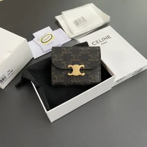 CELINE Triomphe Monogram Short Wallet image 1