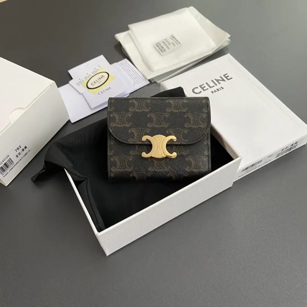 CELINE Triomphe Monogram Short Wallet image 1