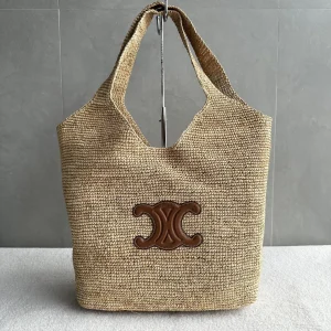 CELINE Classic Panier Cabas Straw Tote Bag image 1