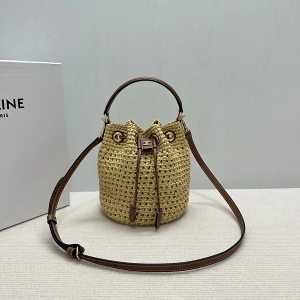 CELINE Woven Teen Clara Bucket Bag image 1