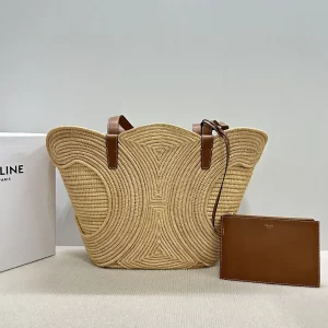 CELINE Medium Woven Triomphe Tote Bag image 1