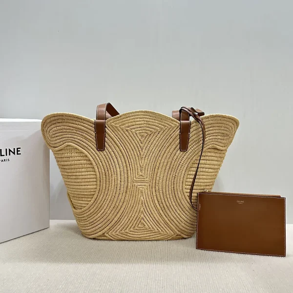 CELINE Medium Woven Triomphe Tote Bag image 1