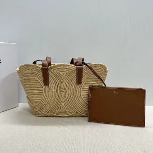 CELINE Woven Triomphe Tote Bag image 1