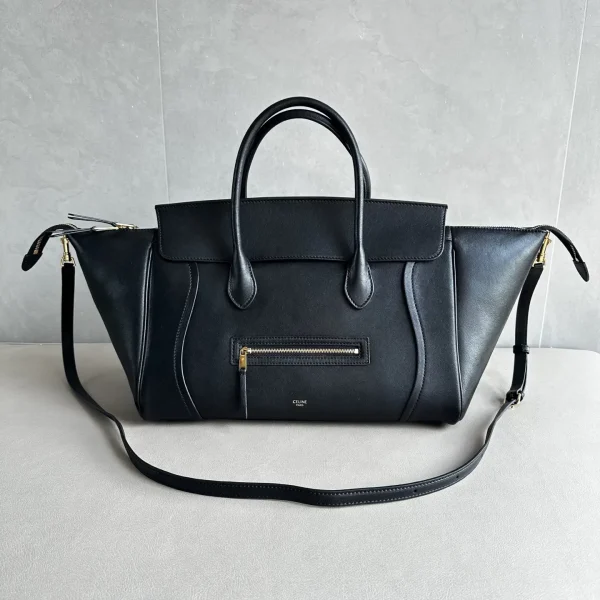 CELINE Black Leather Top Handle Bag image 1
