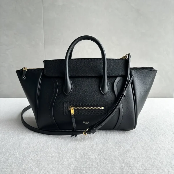 CELINE Black Leather Top Handle Bag image 1