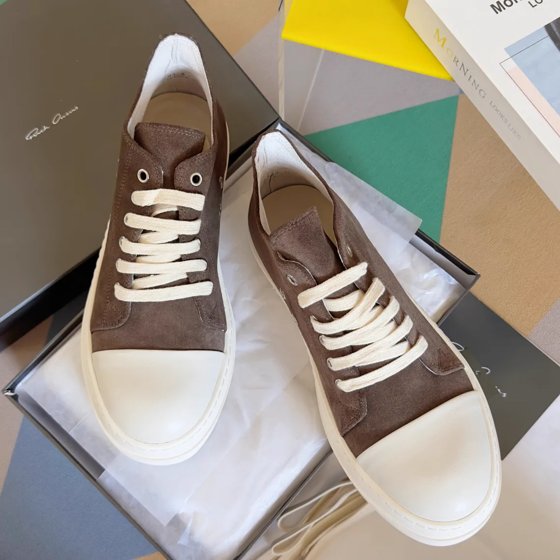 Rick Owens Low-Top Lace-Up Casual Shoes image 1