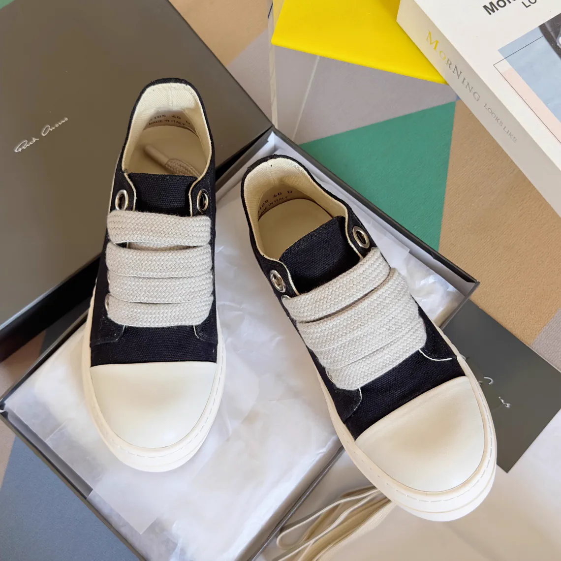 Rick Owens LUXOR Low-Top Casual Shoes with Wide Laces image 1