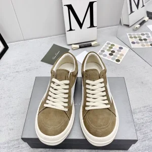 Rick Owens Low-Top Suede Sneakers image 1